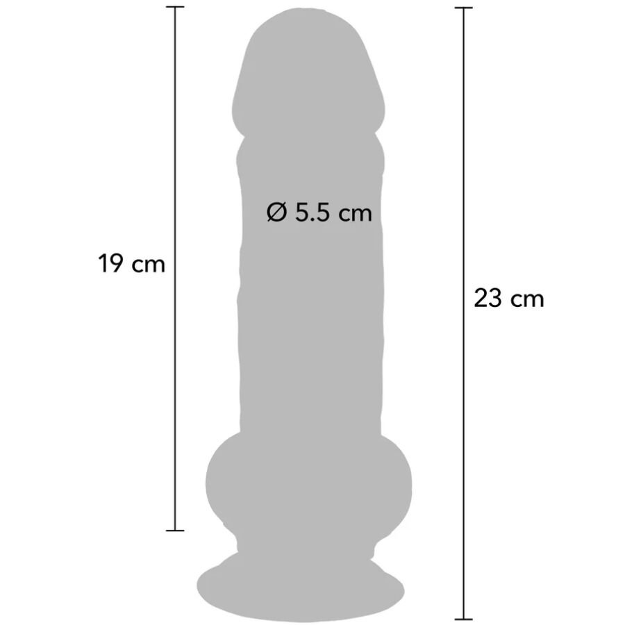 GET REAL - PÊNIS REALISTA DE LUXO COM TESTÍCULOS EXTRA GROSSOS DE 23 CM - Image 4
