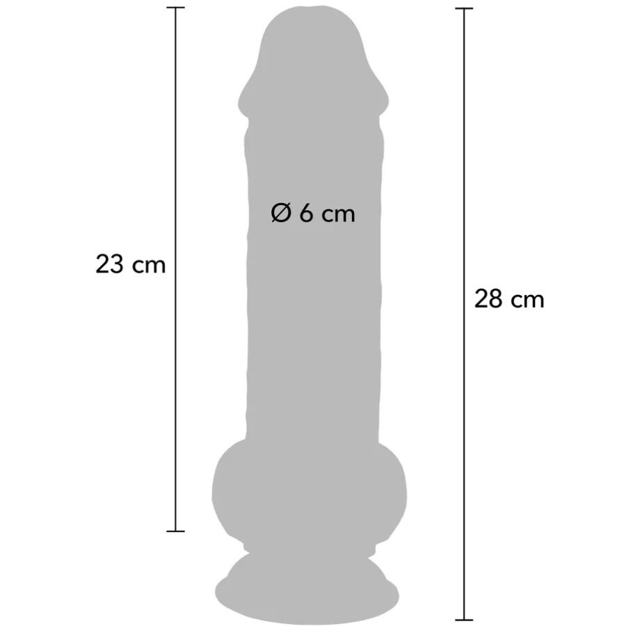 GET REAL - PÊNIS REALISTA DE LUXO COM TESTÍCULOS EXTRA GROSSO DE 28 CM - Image 4