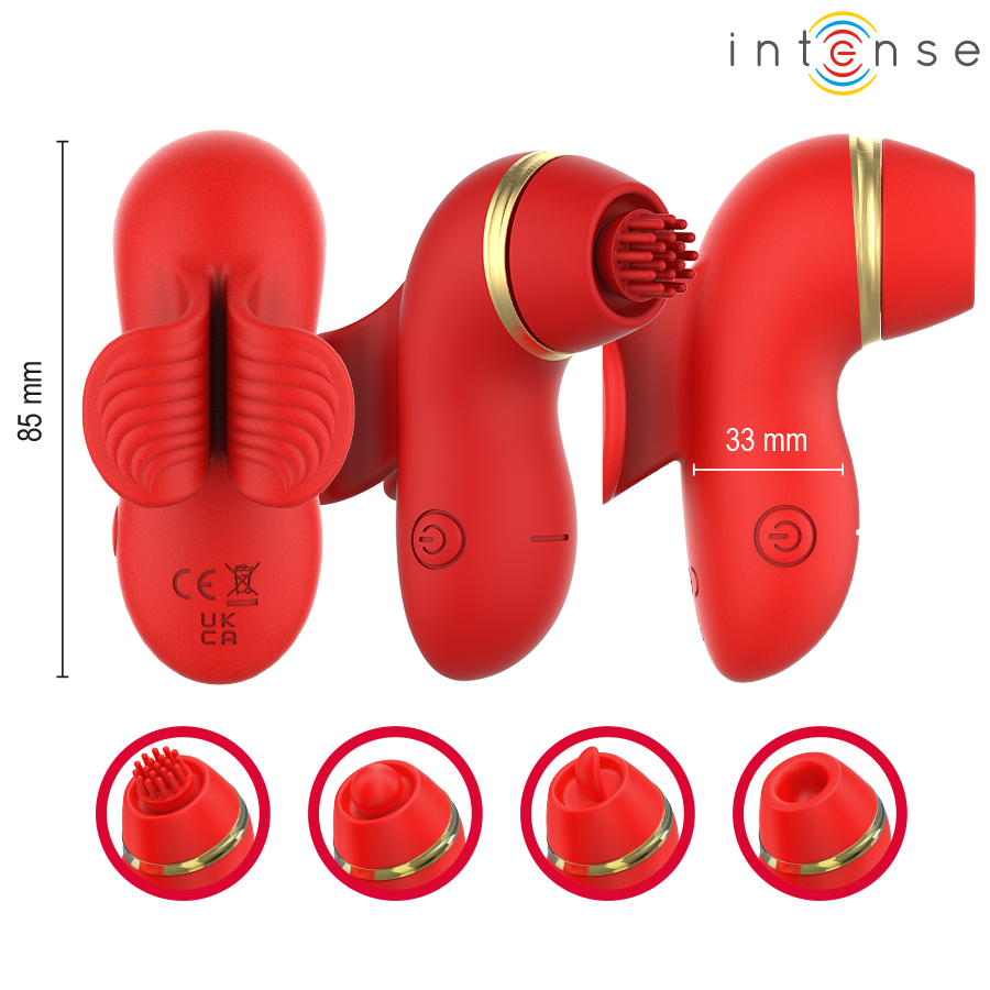 INTENSE - ESTIMULADOR DE PATTY COM 4 PONTAS, SUCÇÃO, TOQUES, CÓCEGAS E LAMBIDAS - Image 3