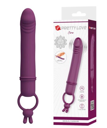 PRETTY LOVE - CORA VIBRADOR EM FORMATO DE PÊNIS COM ANEL DE RESISTÊNCIA