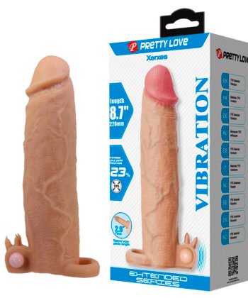 PRETTY LOVE - XERXES CAPA PENIANA COM ESTIMULADOR CLITÓRICO E VIBRAÇÃO