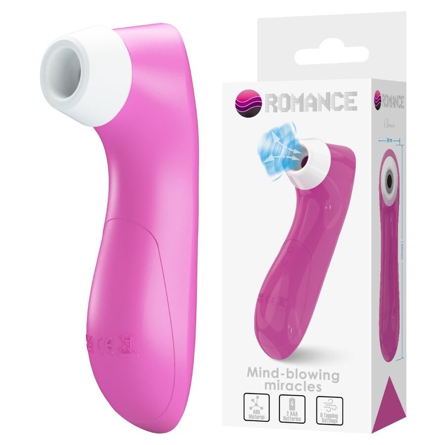 ROMANCE - DISPOSITIVO DE SUCÇÃO CLITORIAL COM TECNOLOGIA DE PULSAÇÃO ROSA