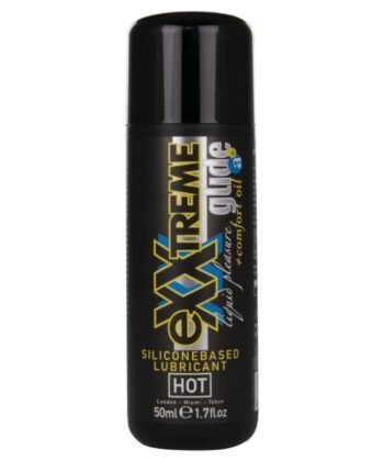 HOT - EXXTREME GLIDE LUBRIFICANTE À BASE DE SILICONE + ÓLEO CONFORTANTE A+ 50 ML
