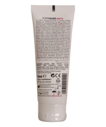 Visão alternativa de HOT - SUPERGLIDE LUBRIFICANTE COMESTÍVEL À BASE DE ÁGUA, SABOR CEREJA 75 ML
