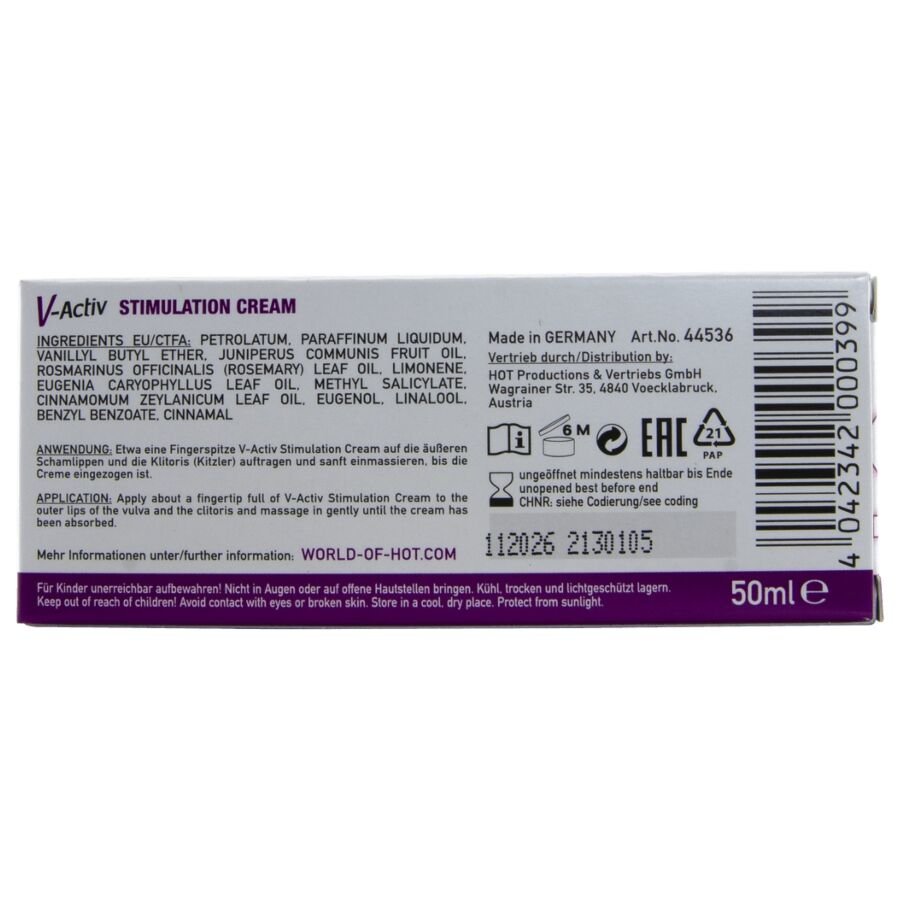 HOT - CREME ESTIMULANTE V-ACTIV PARA MULHERES 50 ML - Image 3