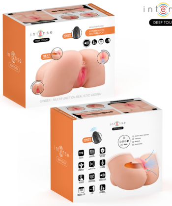 INTENSE DEEP TOUCH - MASTURBADOR VAGINAL GINGER COM EFEITOS DE SUCÇÃO, CALOR, VIBRAÇÃO E VOZ, COM COMANDO À DISTÂNCIA, 5,3 KG - Imagem 3
