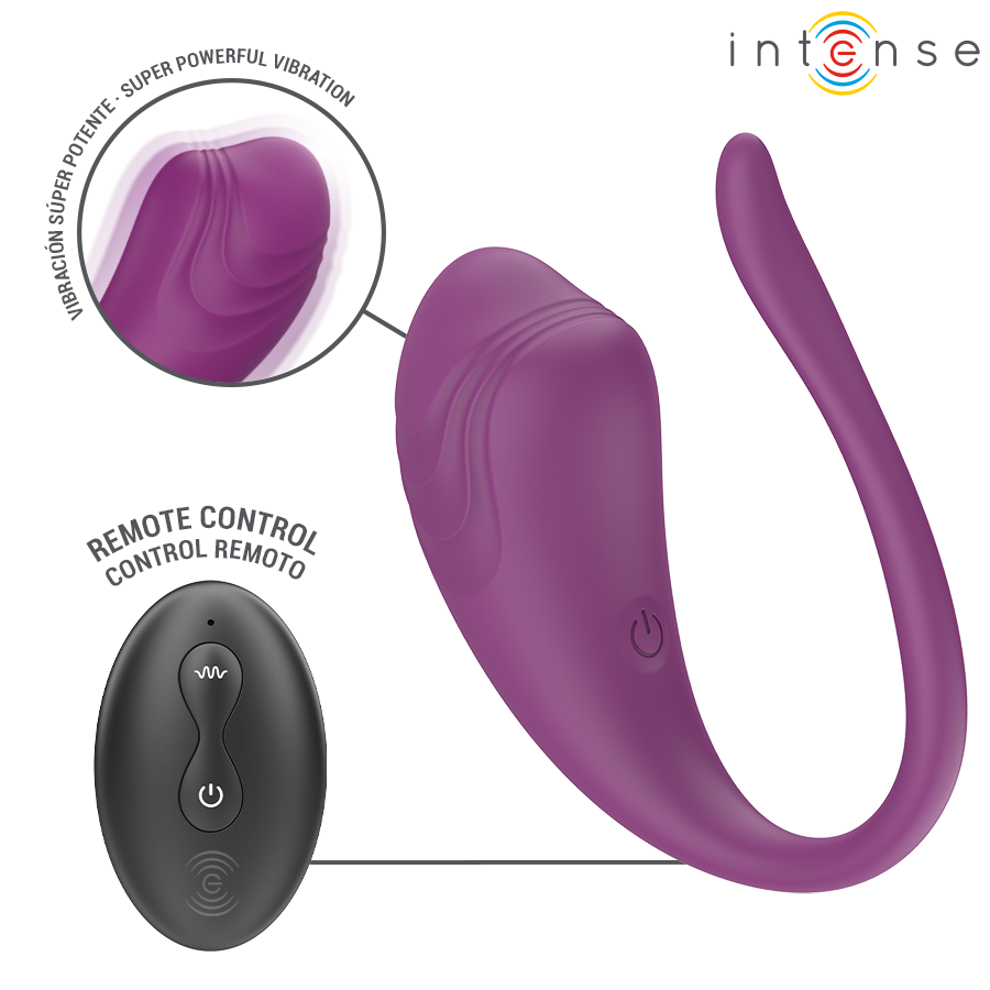 INTENSE - OVO VIBRATÓRIO ROXO OLIVIA COM CONTROLE REMOTO - Image 2