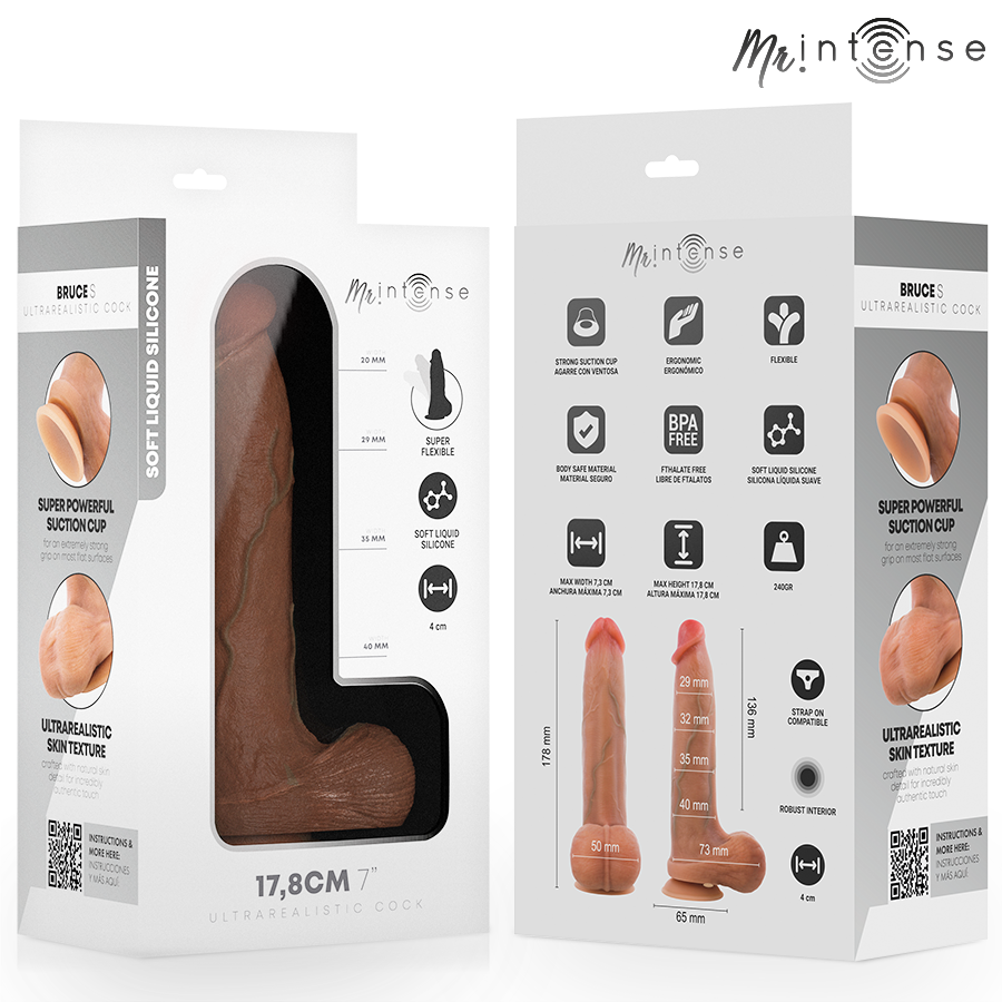 MR INTENSE - BRUCE PÊNIS ULTRA-REALISTA COM TESTÍCULOS 17,8 CM -Ø- 4 CM - Imagem 3