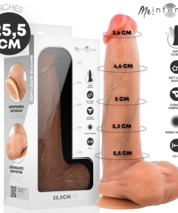 MR INTENSE - BRUCE XL PÊNIS ULTRA-REALISTA COM TESTÍCULOS 25,5 CM -Ø- 5,5 CM