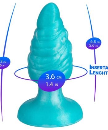SILEXD - MELTY PLUG ANAL DE DERRETIMENTO FANTASY DE SILICONE LÍQUIDO TERMOREATIVO AZUL CELESTIAL 9,2 CM