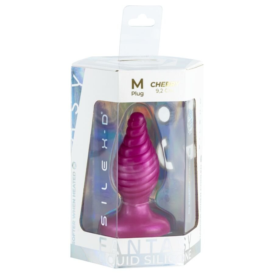 SILEXD - CHERRY PLUG ANAL FANTASY DE SILICONE LÍQUIDO TERMOREATIVO ROSA 9,2 CM - Image 3
