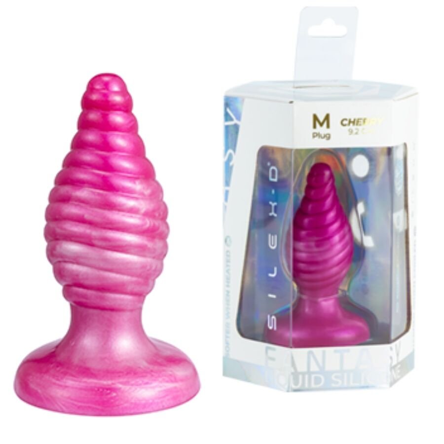 SILEXD - CHERRY PLUG ANAL FANTASY DE SILICONE LÍQUIDO TERMOREATIVO ROSA 9,2 CM - Image 4