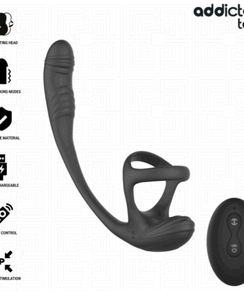 Visão alternativa de ADDICTED TOYS - PLUG ANAL COM VIBRAÇÃO, OSCILAÇÃO 360º E ESTIMULADOR DE TESTÍCULOS