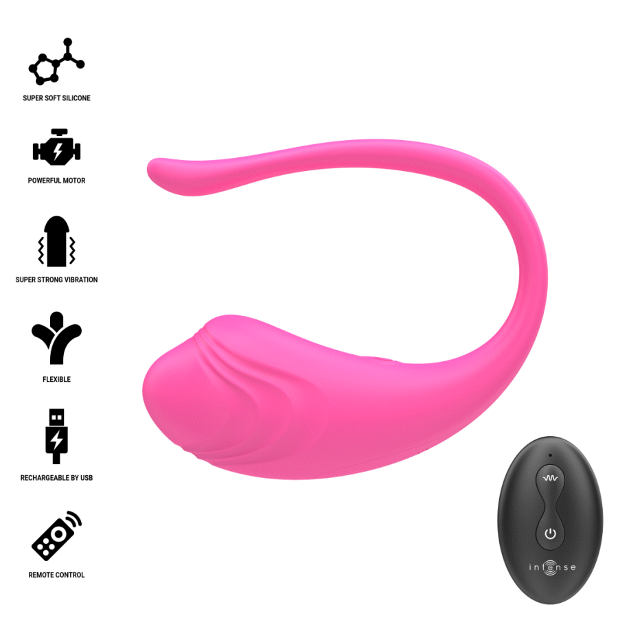 INTENSE - OVO VIBRATÓRIO ROSA OLIVIA COM CONTROLE REMOTO - Imagem 2