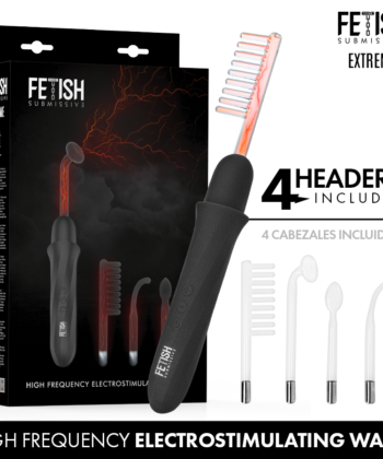 FETISH SUBMISSIVE - VIBRADOR WAND ELECTROESTIMULACIÓN ALTA FRECUENCIA