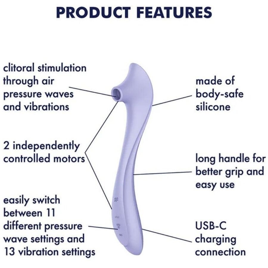 SATISFYER - EASY LOVER VIBRADOR & ESTIMULADOR AIR PULSE - Imagem 5