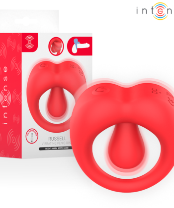 INTENSE - RUSSELL ANILLO VIBRADOR CON ESTIMULACIÓN DE CLÍTORIS ROJO
