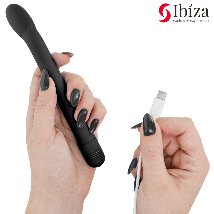 IBIZA - VIBRADOR DE PONTO G PRETO COM VIBRAÇÃO - Imagem 5