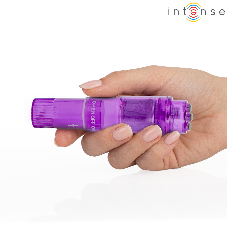 INTENSE - MINI MASSAGEADOR KURT COM 4 CABEÇAS INTERCAMBIÁVEIS ROXO - Imagem 3