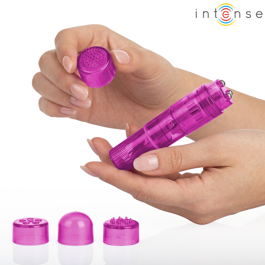 INTENSE - MINI MASSAGEADOR KURT COM 4 CABEÇAS INTERCAMBIÁVEIS ROSA - Image 4