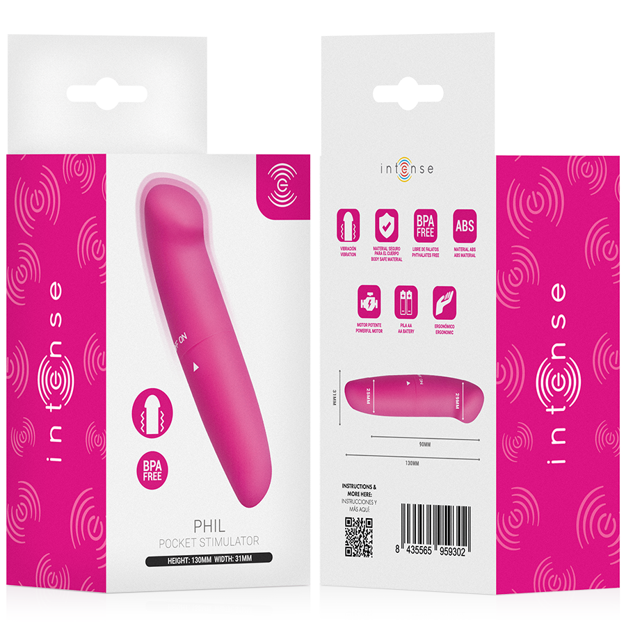 INTENSE - VIBRADOR PHIL G-SPOT ROSA 13 CM - Imagem 5