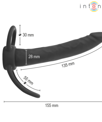 INTENSE - LUCAS DILDO ANAL COM ANEL DE SILICONE PARA PÊNIS E TESTÍCULOS - Image 3