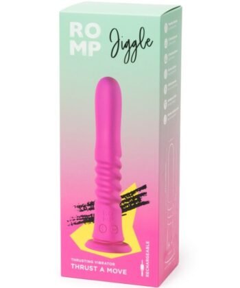 Visão alternativa de ROMP - JIGGLE VIBRADOR COM MOVIMENTOS PARA CIMA E PARA BAIXO COM VENTOSA ROSA