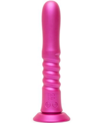 ROMP - JIGGLE VIBRADOR COM MOVIMENTOS PARA CIMA E PARA BAIXO COM VENTOSA ROSA