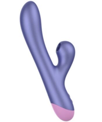 ROMP - PULSE RABBIT VIBRADOR DUPLO PARA PONTO G AZUL ELÉTRICO