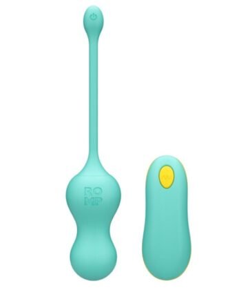 Visão alternativa de ROMP - CELLO OVO VIBRATÓRIO MULTIFUNCIONAL TURQUESA COM CONTROLE REMOTO