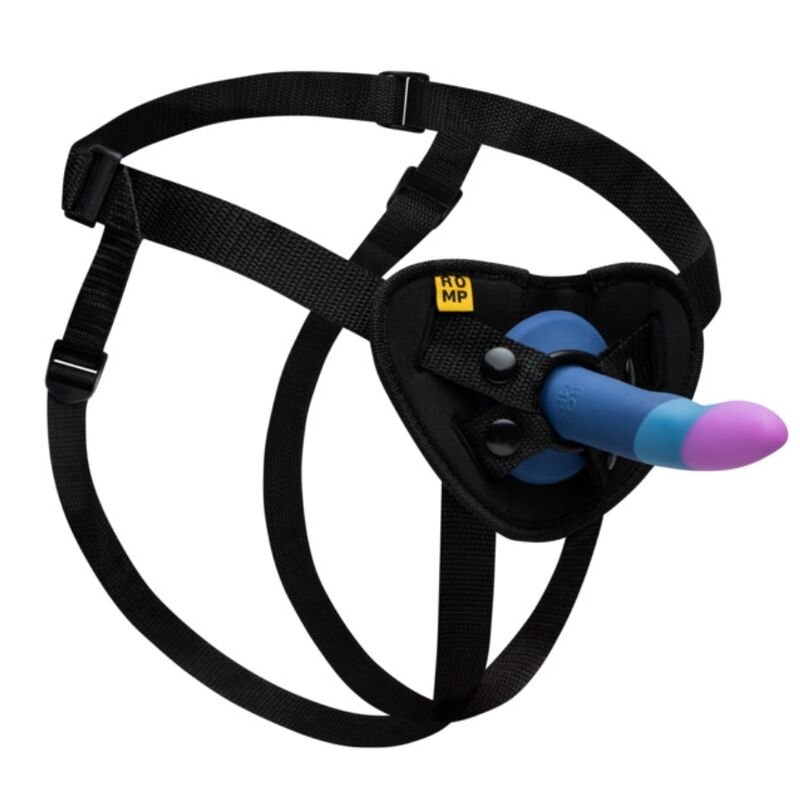 ROMP - PICCOLO DILDO DE SILICONE COM VENTOSA TRICOLORIDA 14 CM