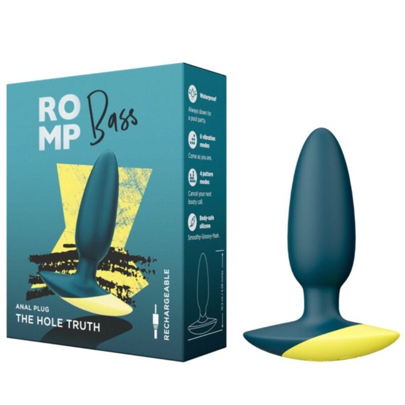 ROMP - BASS VIBRADOR ANAL PLUG 10 CM VERDE - Imagem 5