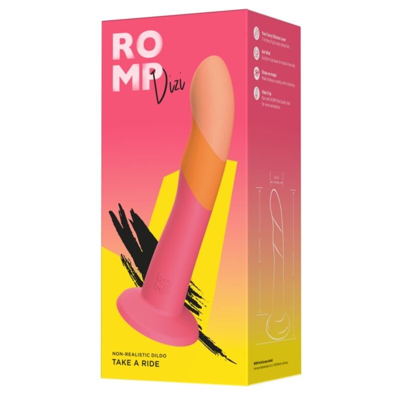 ROMP - DIZI DILDO DE SILICONE COM VENTOSA TRICOLOR 18 CM - Image 5