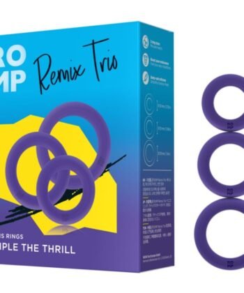 ROMP - REMIX TRIO CONJUNTO DE 3 ANÉIS PENIANOS DE SILICONE ROXOS - Imagem 5