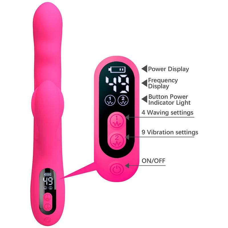 PRETTY LOVE - VIBRADOR COELHO MULTIFUNCIONAL DE INVERNO COM DISPLAY DE LED ROSA - Image 5