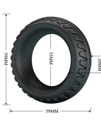 Visão alternativa de CRAZY BULL - ANEL PENIANO DE SILICONE TEXTURIZADO MERRITT PRETO