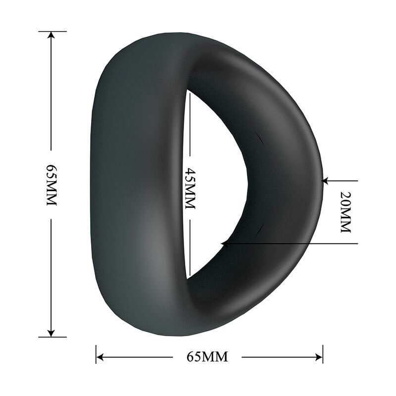 CRAZY BULL - ANEL PENIANO ERGONÔMICO DE SILICONE VALEN PRETO - Imagem 5