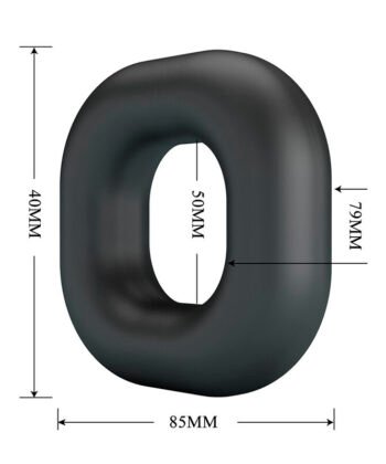 Visão alternativa de CRAZY BULL - ANEL PENIANO DE SILICONE SUPER MACIO WALDEN PRETO