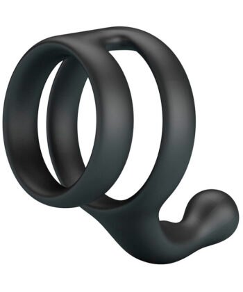Visão alternativa de CRAZY BULL - ANEL DUPLO PARA PÊNIS E TESTÍCULOS YANCY PRETO