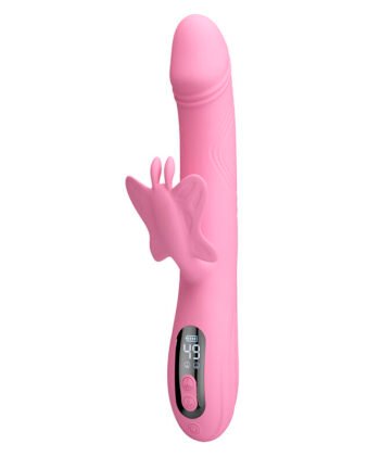 PRETTY LOVE - VIBRADOR BELLA RABBIT COM ESTIMULAÇÃO DE BORBOLETA E LED ROSA - Imagem 4