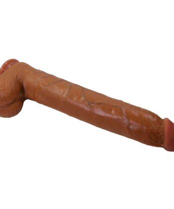 PRETTY LOVE – Dildo flexível realista Dany com ventosa 36 CM -Ø- 5,6 CM castanho - Image 3