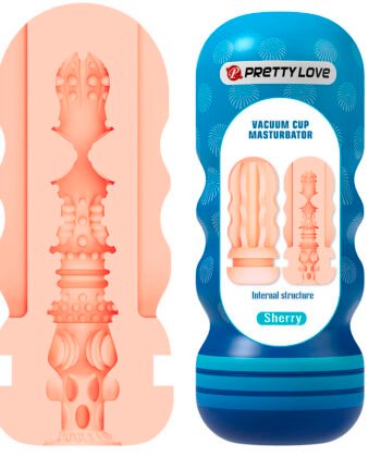 PRETTY LOVE - SHERRY, MASTURBADOR VAGINAL COM VENTOSA E TEXTURAS INTERNAS