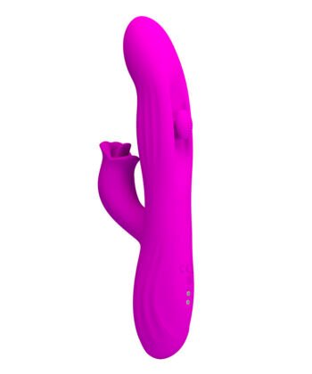 PRETTY LOVE - VIBRADOR OSCILATIVO YALANDA RABBIT COM DISPLAY DE LED ROXO - Imagem 3