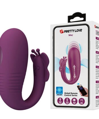 PRETTY LOVE - VIBRADOR DE OVO COM ACIONAMENTO POR APLICATIVO KLAY ROXO