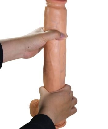 PRETTY LOVE – Dildo flexível realista Rael com ventosa 40 CM -Ø- 6 CM castanho - Imagem 4