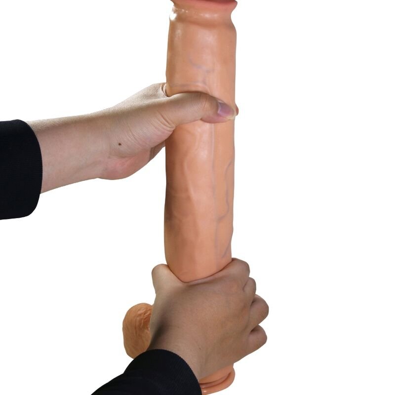 PRETTY LOVE – Dildo flexível realista Rael com ventosa 40 CM -Ø- 6 CM castanho - Imagem 4