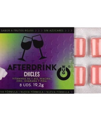 Visão alternativa de WUG After Drink – A goma de mascar funcional que ajuda você a recuperar as energias depois de uma noite de festa. Cartela com 8 unidades.