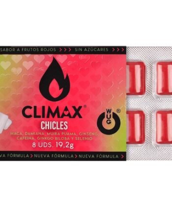 Visão alternativa de WUG Climax - Goma de mascar funcional com Maca, Damiana e Ginseng para aumentar o desejo e a vitalidade íntima. Cartela com 8 unidades.