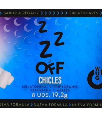 WUG off - A goma de mascar funcional que ajuda você a relaxar e dormir melhor. Cartela com 8 pacotes.