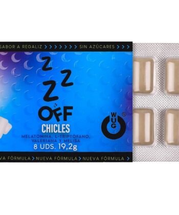 Visão alternativa de WUG off - A goma de mascar funcional que ajuda você a relaxar e dormir melhor. Cartela com 8 pacotes.